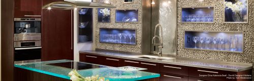 Modern clean lined kitchen cabinetry